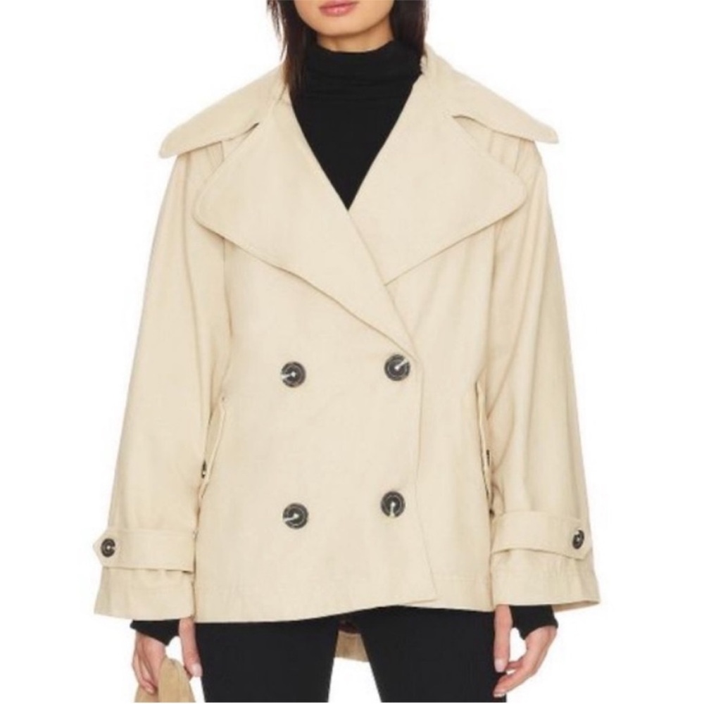 FREE PEOPLE Tea Combo Highlands Solid Peacoat Size Large - Picture 5 of 9